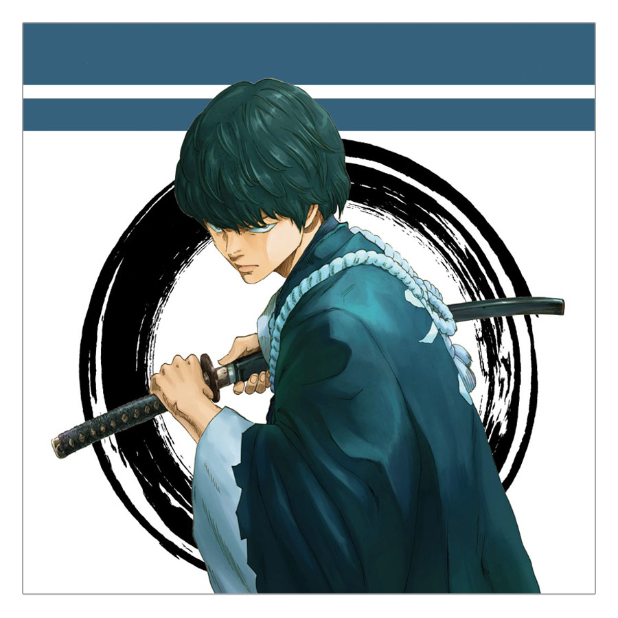 青のミブロ　巾着袋　斎藤一